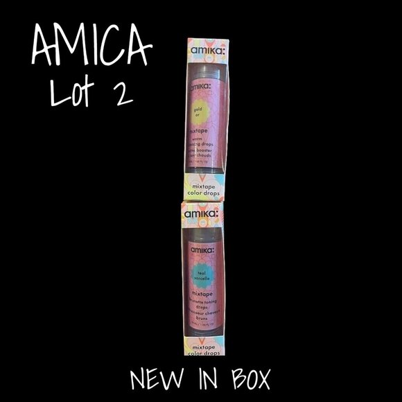 Amika Mixtape Hair Color Drops - Gold Teal (Set of 2) - Brand New - Picture 1 of 2